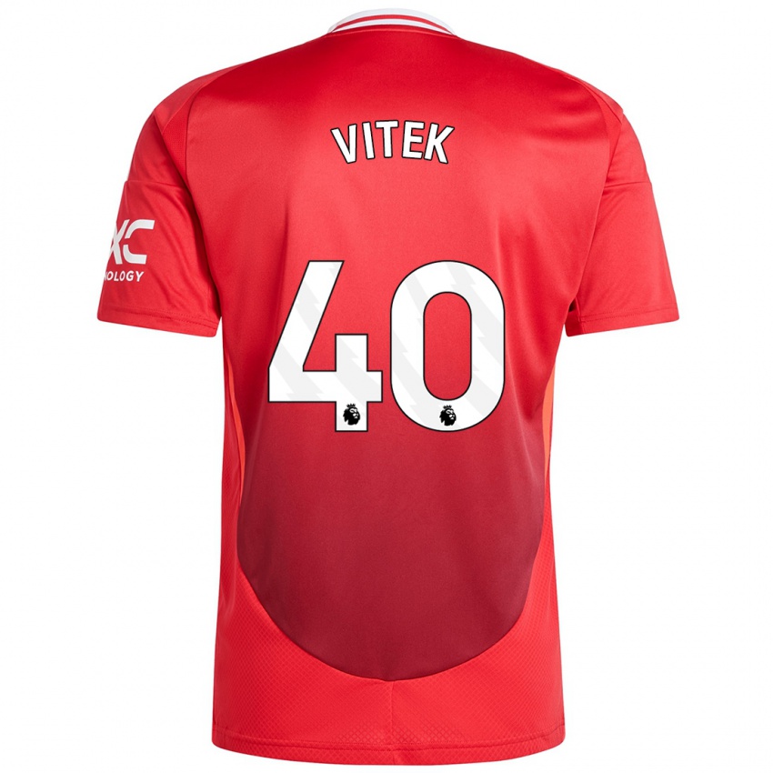 Kinder Radek Vitek #40 Hellrot Heimtrikot Trikot 2024/25 T-Shirt