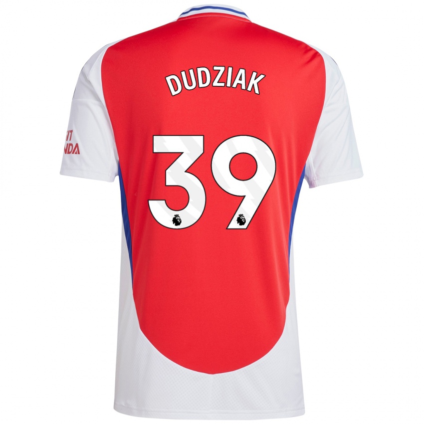 Kinder Harrison Dudziak #39 Rot Weiß Heimtrikot Trikot 2024/25 T-Shirt