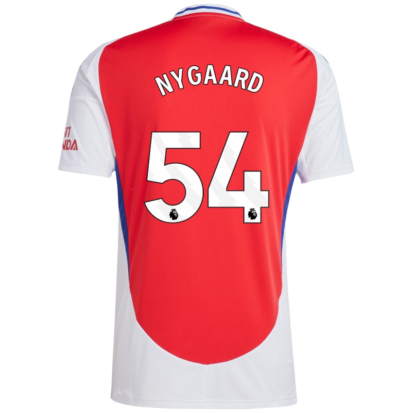 Kinder Lucas Nygaard #54 Rot Weiß Heimtrikot Trikot 2024/25 T-Shirt