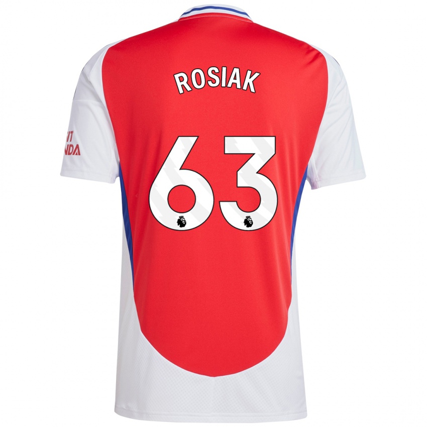 Kinder Michal Rosiak #63 Rot Weiß Heimtrikot Trikot 2024/25 T-Shirt