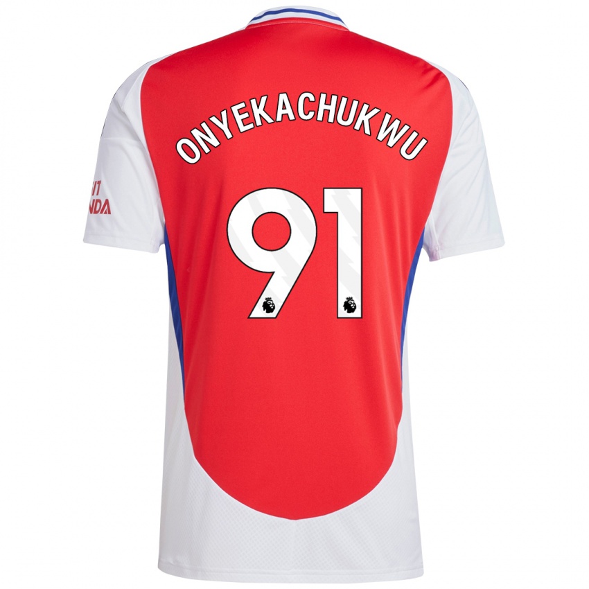 Kinder Samuel Onyekachukwu #91 Rot Weiß Heimtrikot Trikot 2024/25 T-Shirt