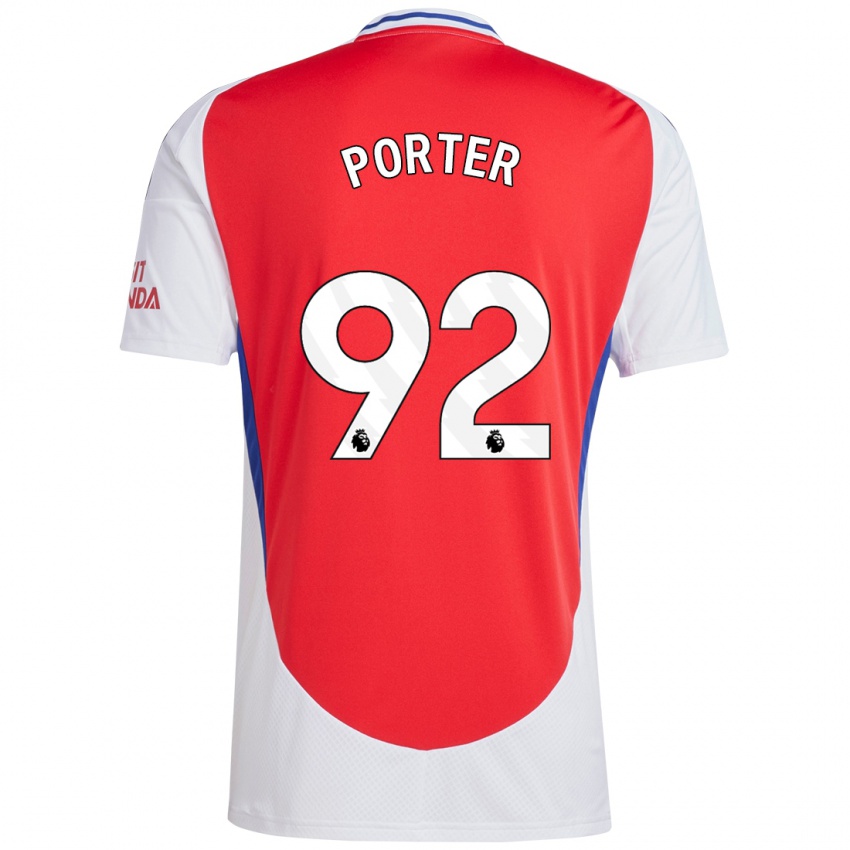 Kinder Jack Porter #92 Rot Weiß Heimtrikot Trikot 2024/25 T-Shirt