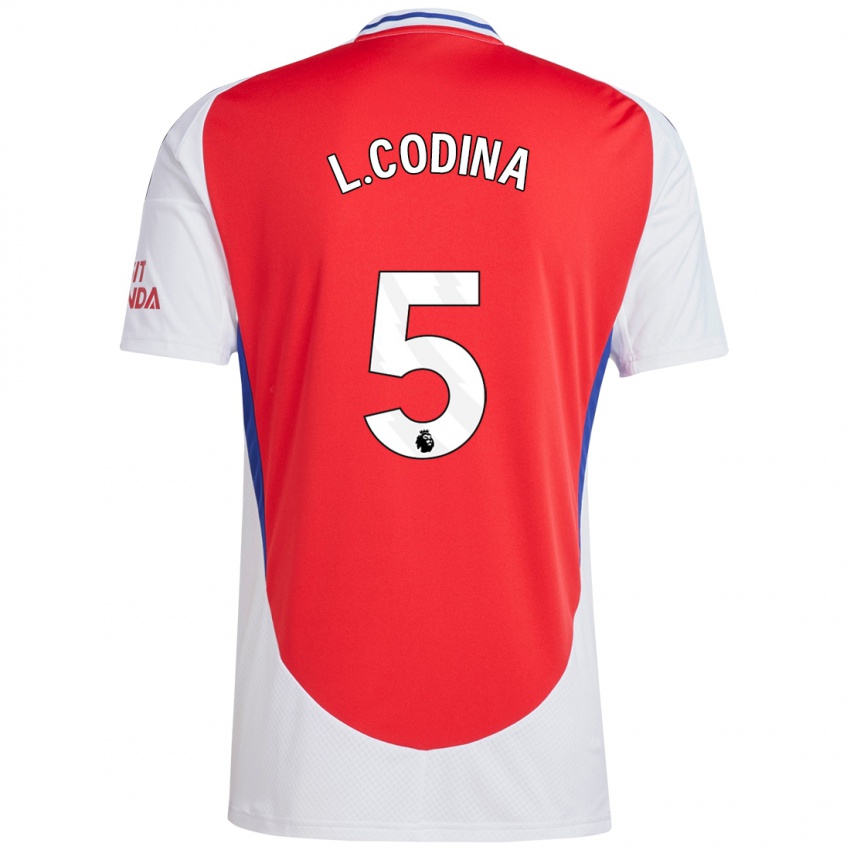 Kinder Laia Codina #5 Rot Weiß Heimtrikot Trikot 2024/25 T-Shirt