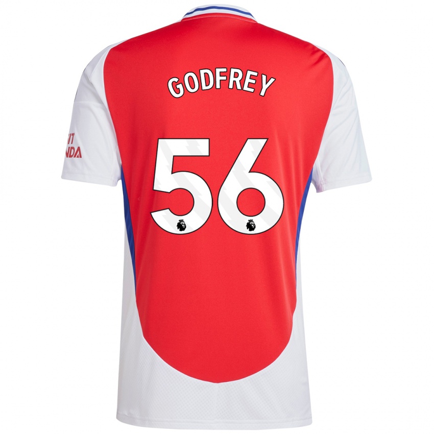 Kinder Freya Godfrey #56 Rot Weiß Heimtrikot Trikot 2024/25 T-Shirt