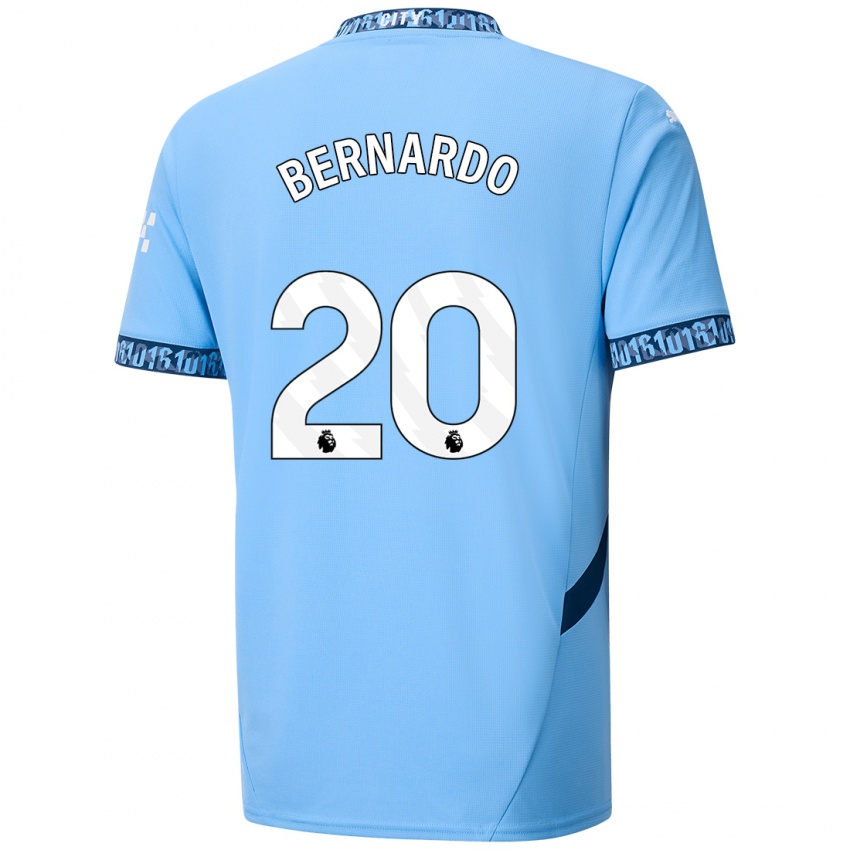 Kinder Bernardo Silva #20 Marineblau Heimtrikot Trikot 2024/25 T-Shirt