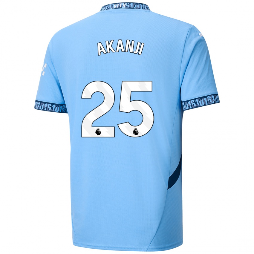 Kinder Manuel Akanji #25 Marineblau Heimtrikot Trikot 2024/25 T-Shirt