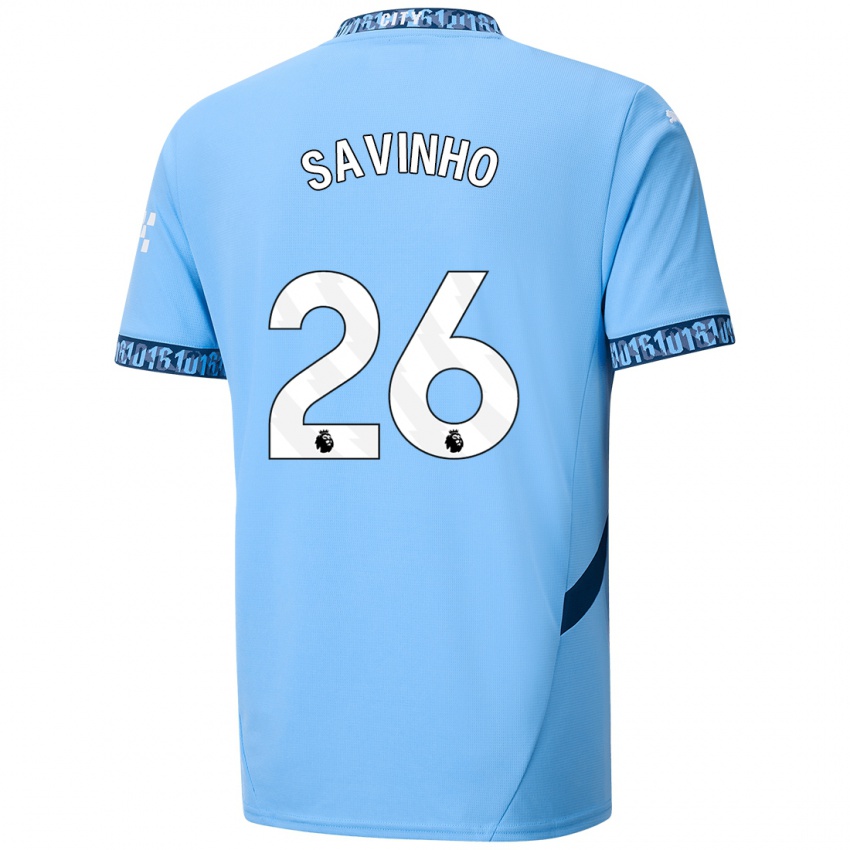 Kinder Sávio #26 Marineblau Heimtrikot Trikot 2024/25 T-Shirt