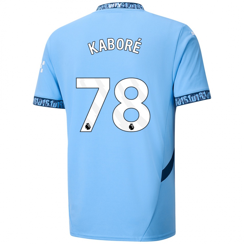 Kinder Issa Kabore #78 Marineblau Heimtrikot Trikot 2024/25 T-Shirt