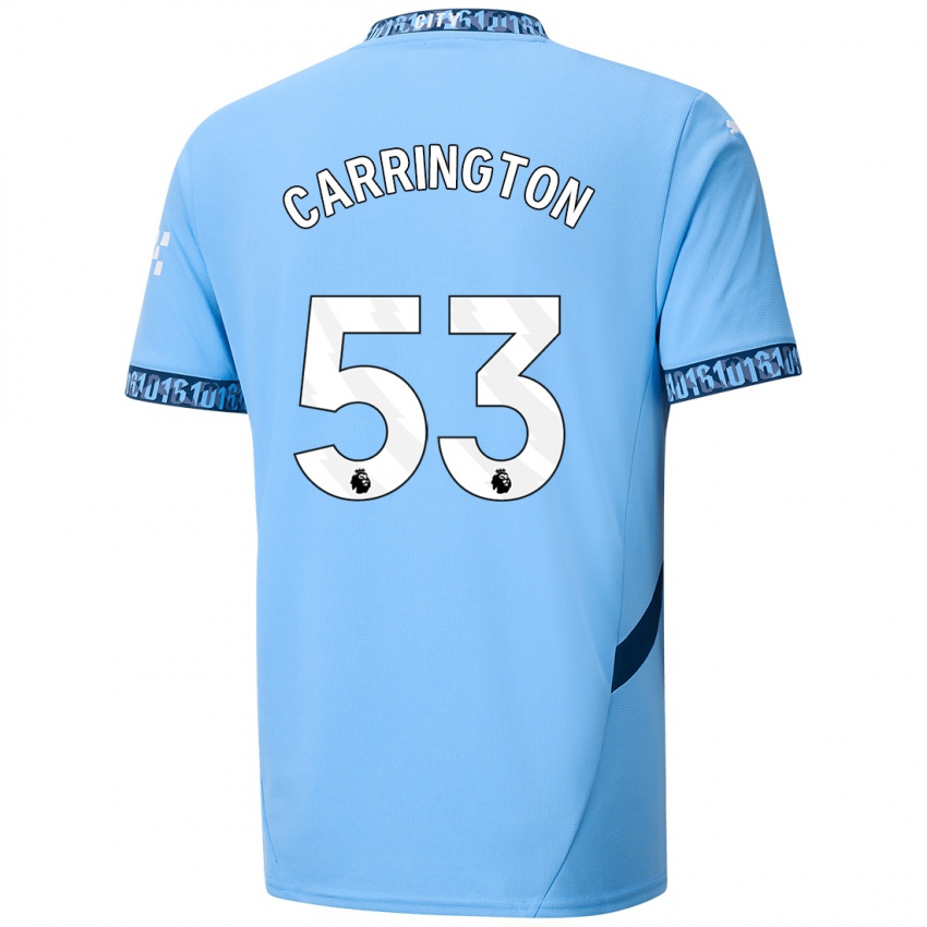 Kinder Ezra Carrington #53 Marineblau Heimtrikot Trikot 2024/25 T-Shirt