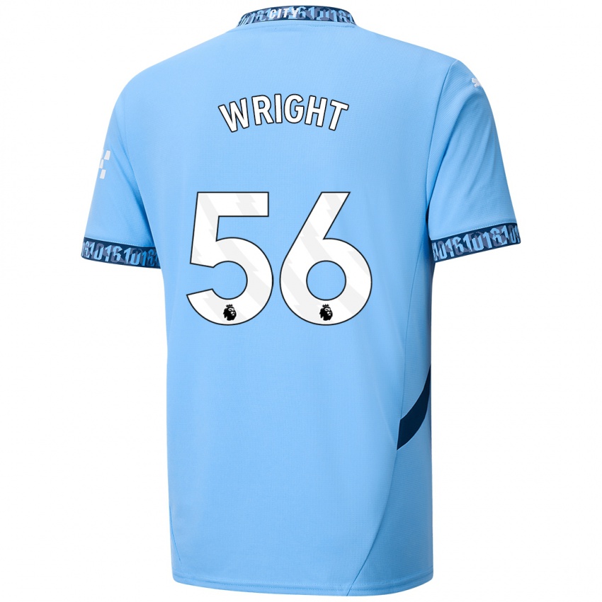 Kinder Jacob Wright #56 Marineblau Heimtrikot Trikot 2024/25 T-Shirt