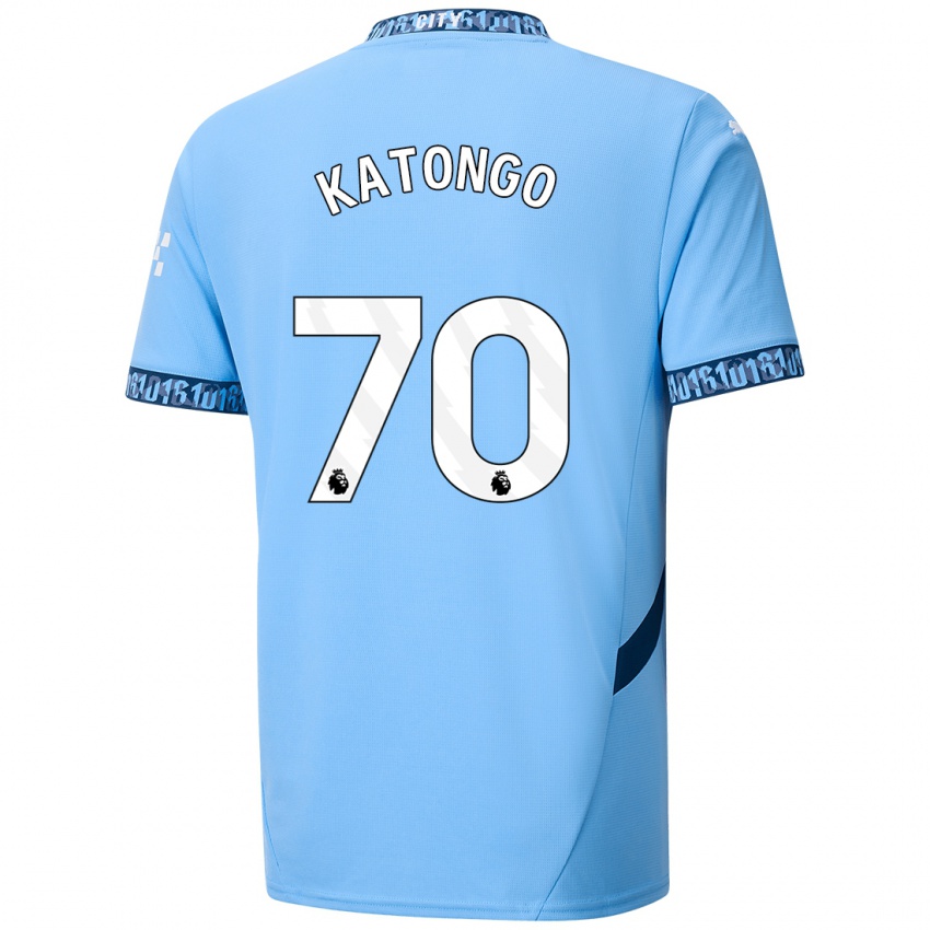 Kinder Jadel Katongo #70 Marineblau Heimtrikot Trikot 2024/25 T-Shirt