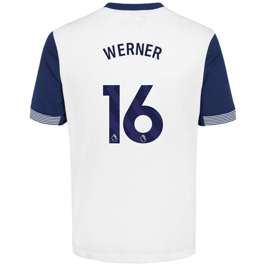 Kinder Timo Werner #16 Weiß Blau Heimtrikot Trikot 2024/25 T-Shirt