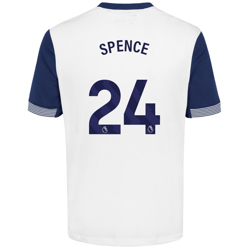 Kinder Djed Spence #24 Weiß Blau Heimtrikot Trikot 2024/25 T-Shirt