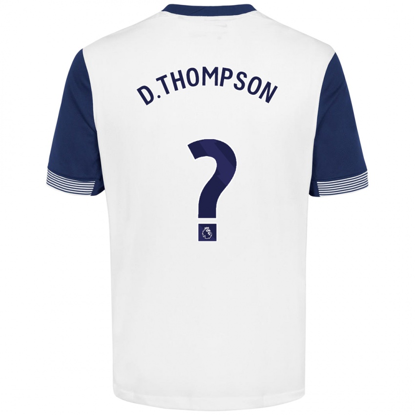 Kinder Dylan Thompson #0 Weiß Blau Heimtrikot Trikot 2024/25 T-Shirt