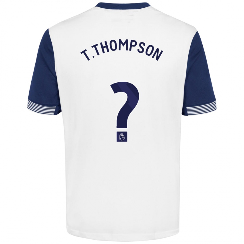 Kinder Tynan Thompson #0 Weiß Blau Heimtrikot Trikot 2024/25 T-Shirt