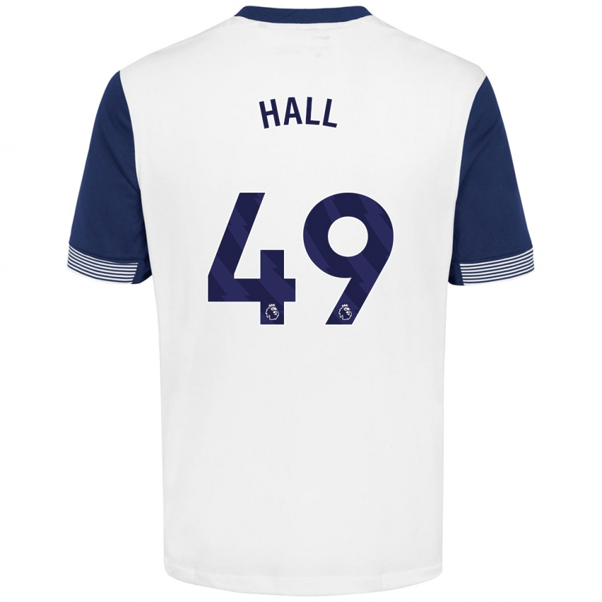 Kinder Tyrese Hall #49 Weiß Blau Heimtrikot Trikot 2024/25 T-Shirt