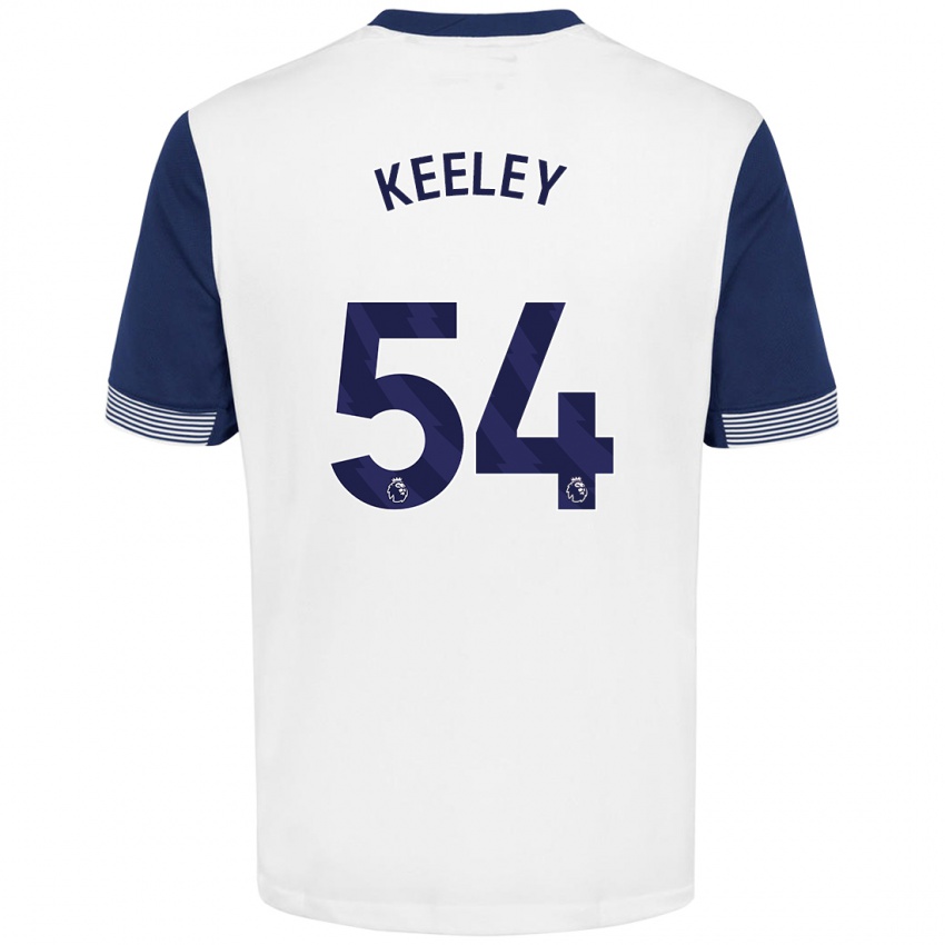 Kinder Josh Keeley #54 Weiß Blau Heimtrikot Trikot 2024/25 T-Shirt