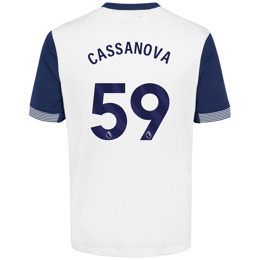 Kinder Dante Cassanova #59 Weiß Blau Heimtrikot Trikot 2024/25 T-Shirt