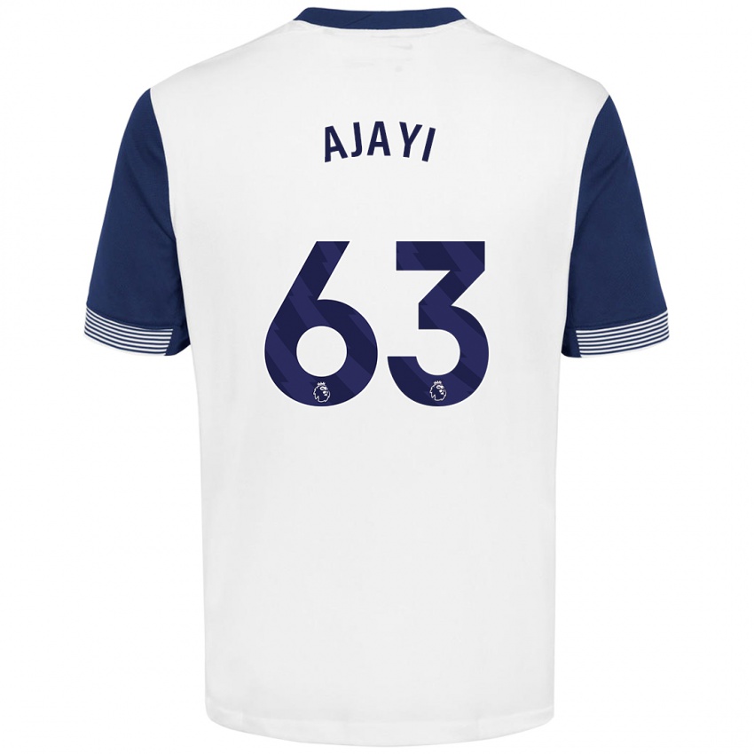 Kinder Damola Ajayi #63 Weiß Blau Heimtrikot Trikot 2024/25 T-Shirt