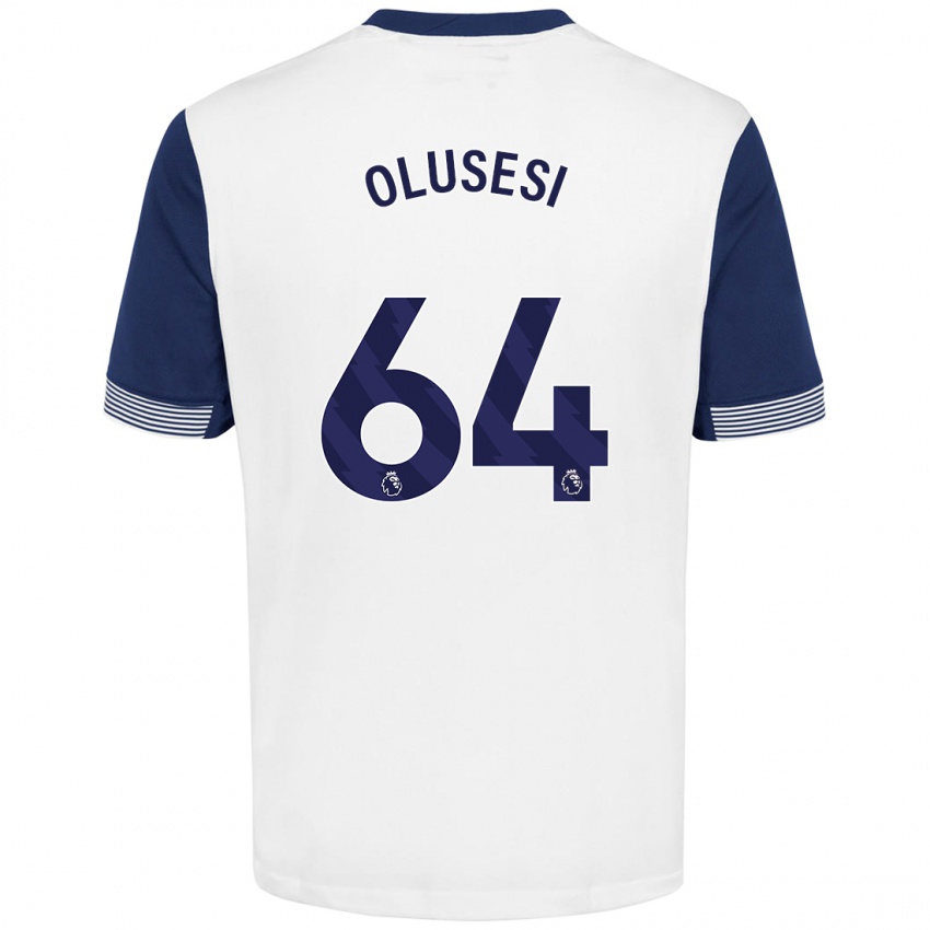 Kinder Callum Olusesi #64 Weiß Blau Heimtrikot Trikot 2024/25 T-Shirt