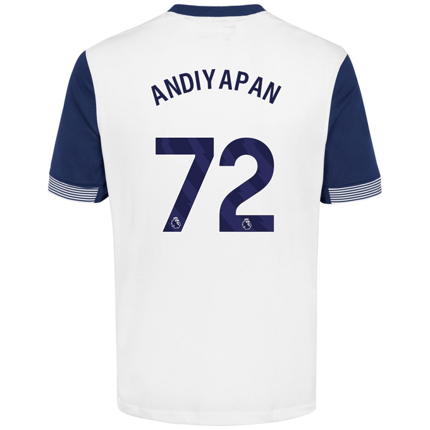 Kinder William Andiyapan #72 Weiß Blau Heimtrikot Trikot 2024/25 T-Shirt