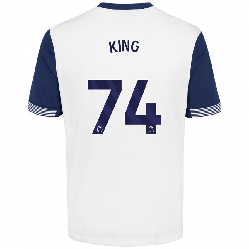 Kinder Maeson King #74 Weiß Blau Heimtrikot Trikot 2024/25 T-Shirt