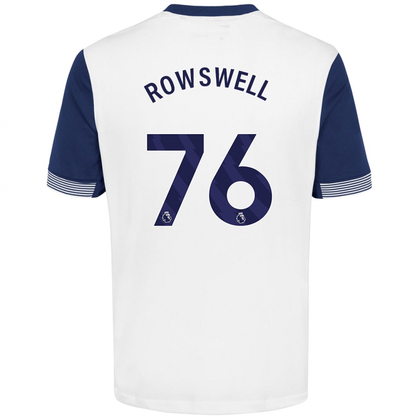 Kinder James Rowswell #76 Weiß Blau Heimtrikot Trikot 2024/25 T-Shirt