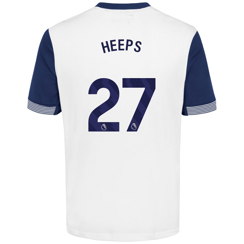 Kinder Eleanor Heeps #27 Weiß Blau Heimtrikot Trikot 2024/25 T-Shirt