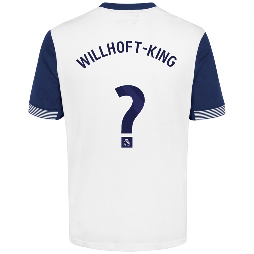 Kinder Han Willhoft-King #0 Weiß Blau Heimtrikot Trikot 2024/25 T-Shirt