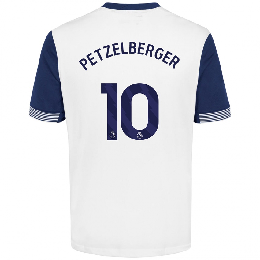 Kinder Ramona Petzelberger #10 Weiß Blau Heimtrikot Trikot 2024/25 T-Shirt