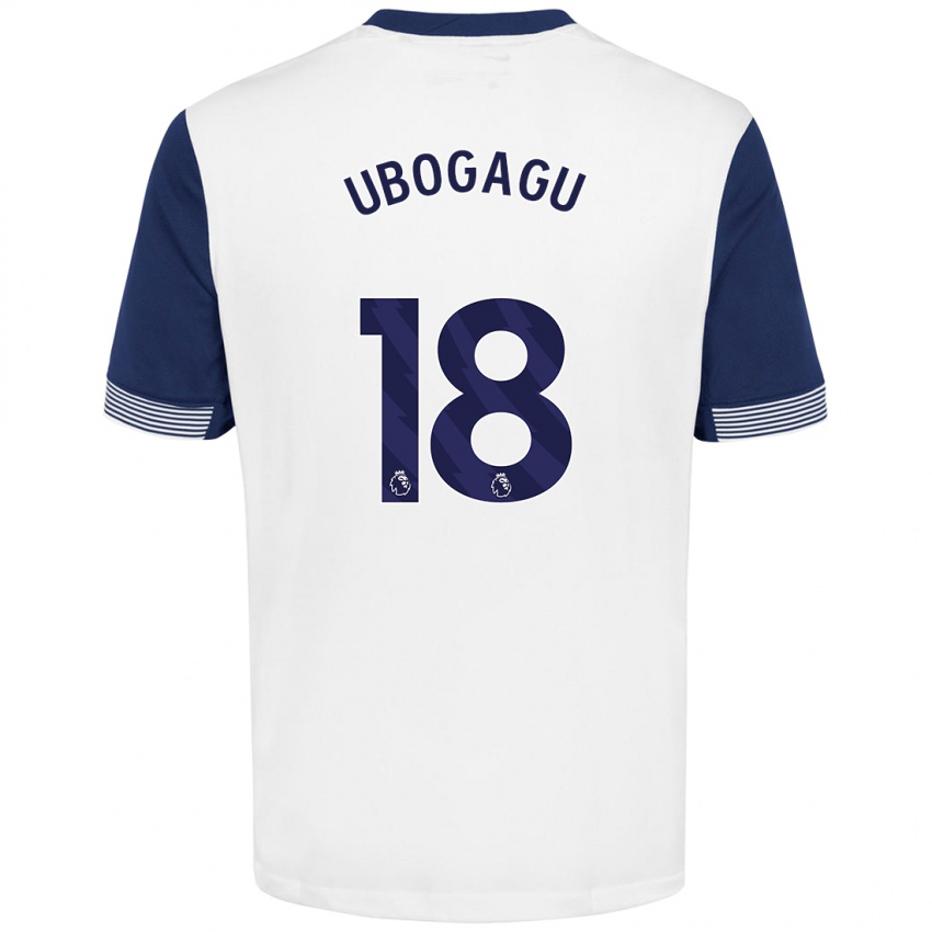 Kinder Chioma Ubogagu #18 Weiß Blau Heimtrikot Trikot 2024/25 T-Shirt