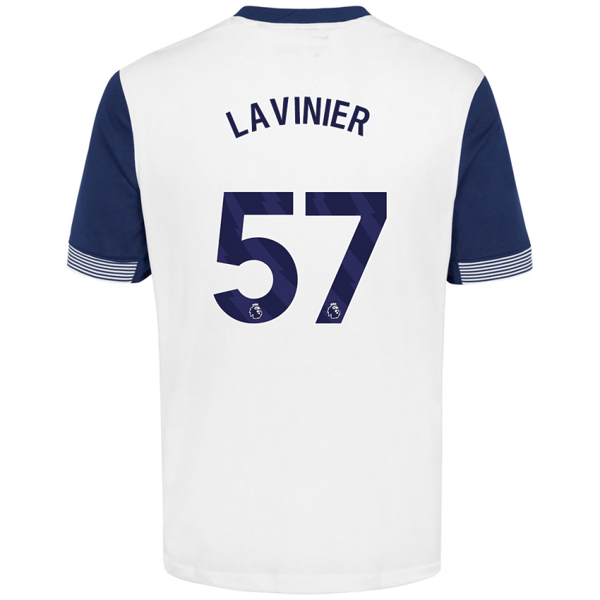 Kinder Marcel Lavinier #57 Weiß Blau Heimtrikot Trikot 2024/25 T-Shirt