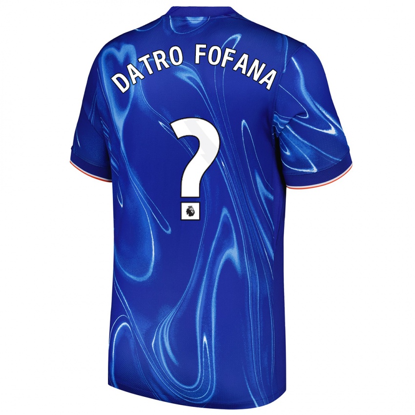 Kinder David Datro Fofana #0 Blau Weiß Heimtrikot Trikot 2024/25 T-Shirt