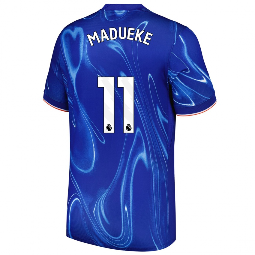 Kinder Noni Madueke #11 Blau Weiß Heimtrikot Trikot 2024/25 T-Shirt