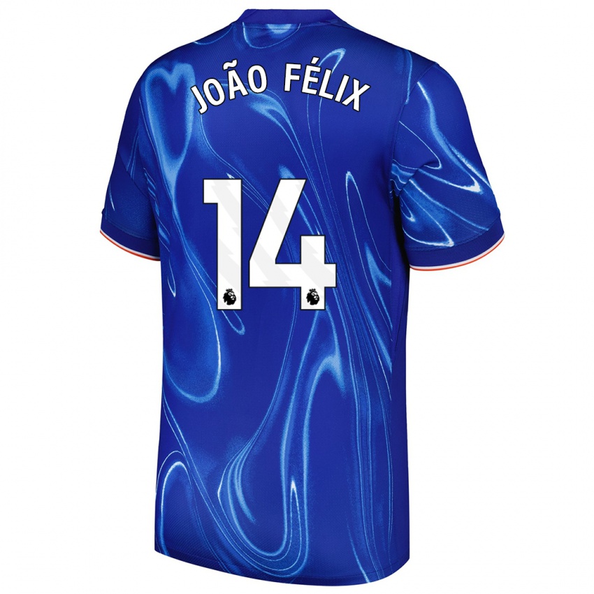 Kinder Joao Felix #14 Blau Weiß Heimtrikot Trikot 2024/25 T-Shirt