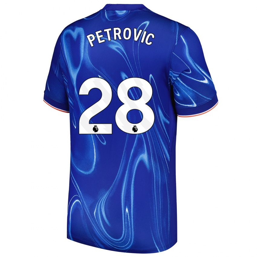 Kinder Djordje Petrovic #28 Blau Weiß Heimtrikot Trikot 2024/25 T-Shirt