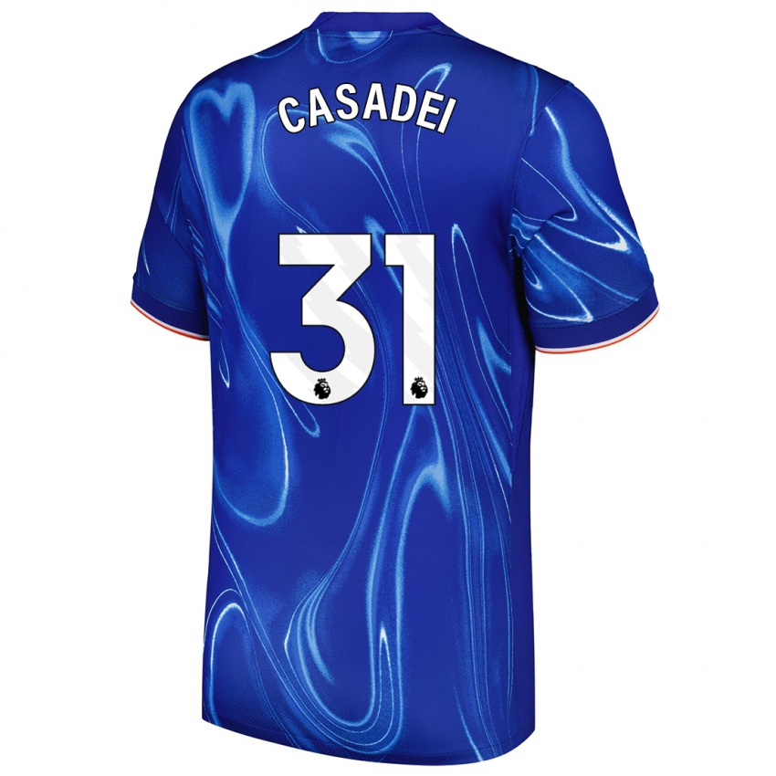 Kinder Cesare Casadei #31 Blau Weiß Heimtrikot Trikot 2024/25 T-Shirt