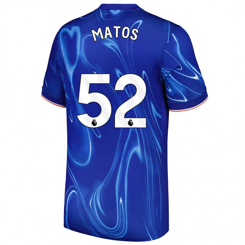 Kinder Alex Matos #52 Blau Weiß Heimtrikot Trikot 2024/25 T-Shirt