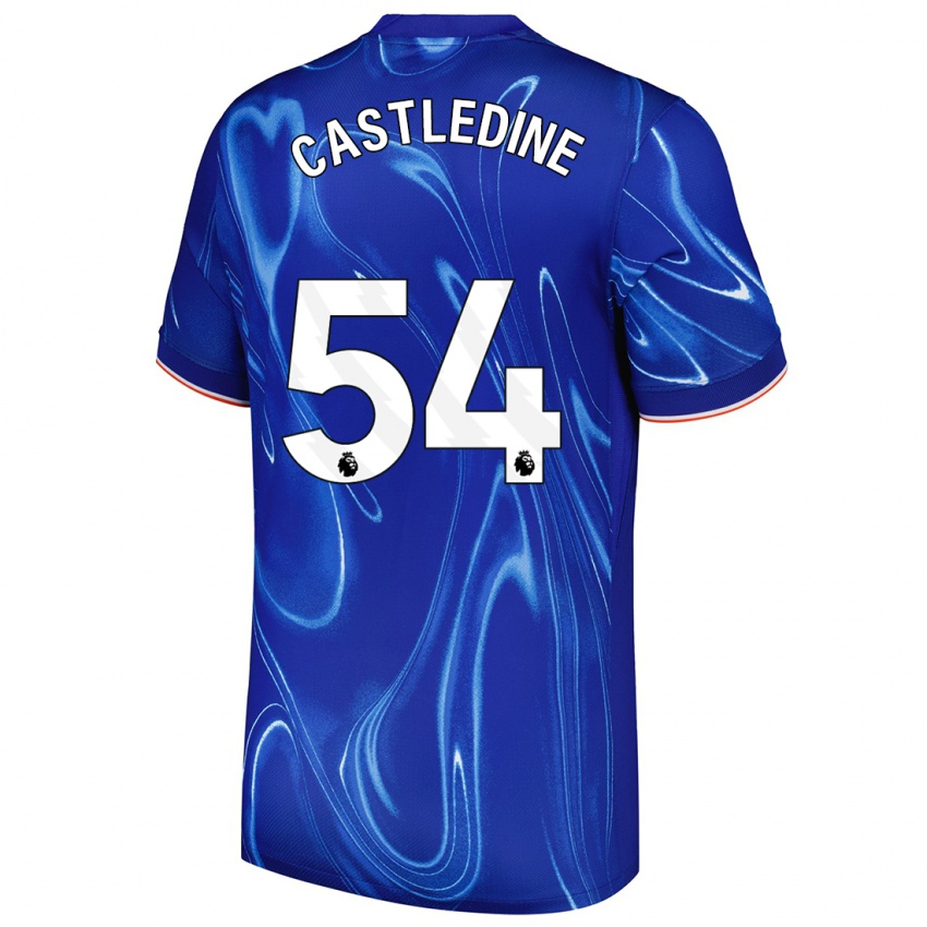 Kinder Leo Castledine #54 Blau Weiß Heimtrikot Trikot 2024/25 T-Shirt