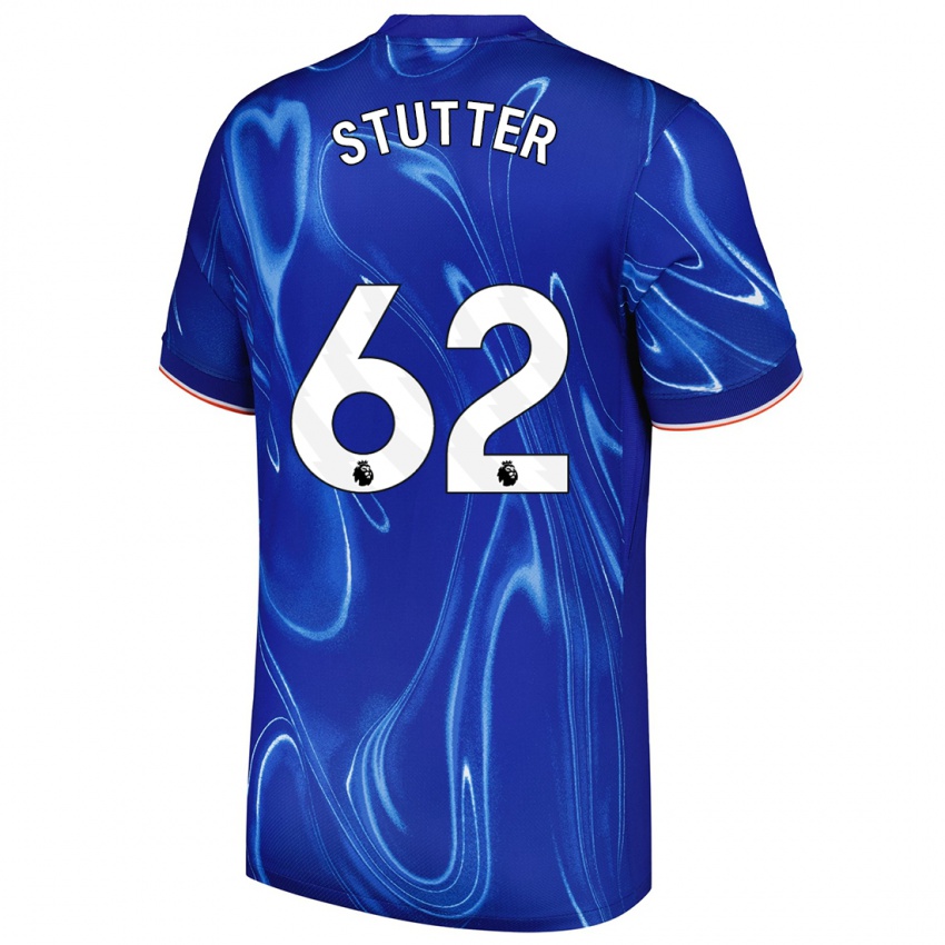 Kinder Ronnie Stutter #62 Blau Weiß Heimtrikot Trikot 2024/25 T-Shirt