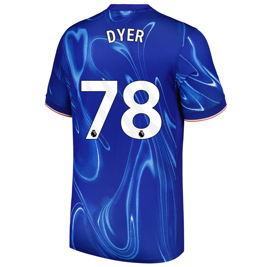 Kinder Kiano Dyer #78 Blau Weiß Heimtrikot Trikot 2024/25 T-Shirt