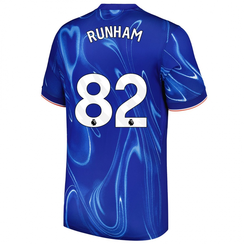 Kinder Frankie Runham #82 Blau Weiß Heimtrikot Trikot 2024/25 T-Shirt