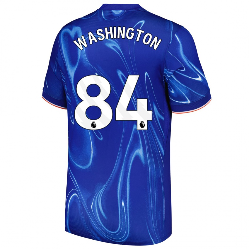 Kinder Marcell Washington #84 Blau Weiß Heimtrikot Trikot 2024/25 T-Shirt