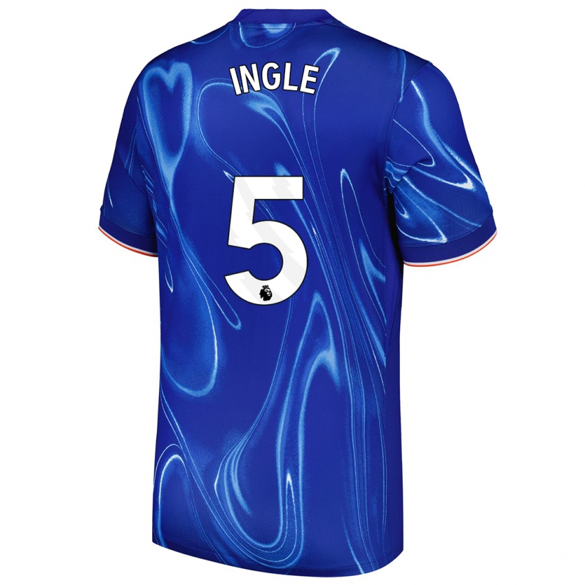 Kinder Sophie Ingle #5 Blau Weiß Heimtrikot Trikot 2024/25 T-Shirt