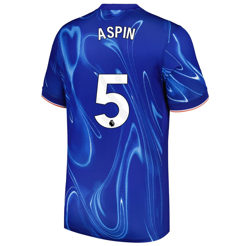 Kinder Brooke Aspin #5 Blau Weiß Heimtrikot Trikot 2024/25 T-Shirt