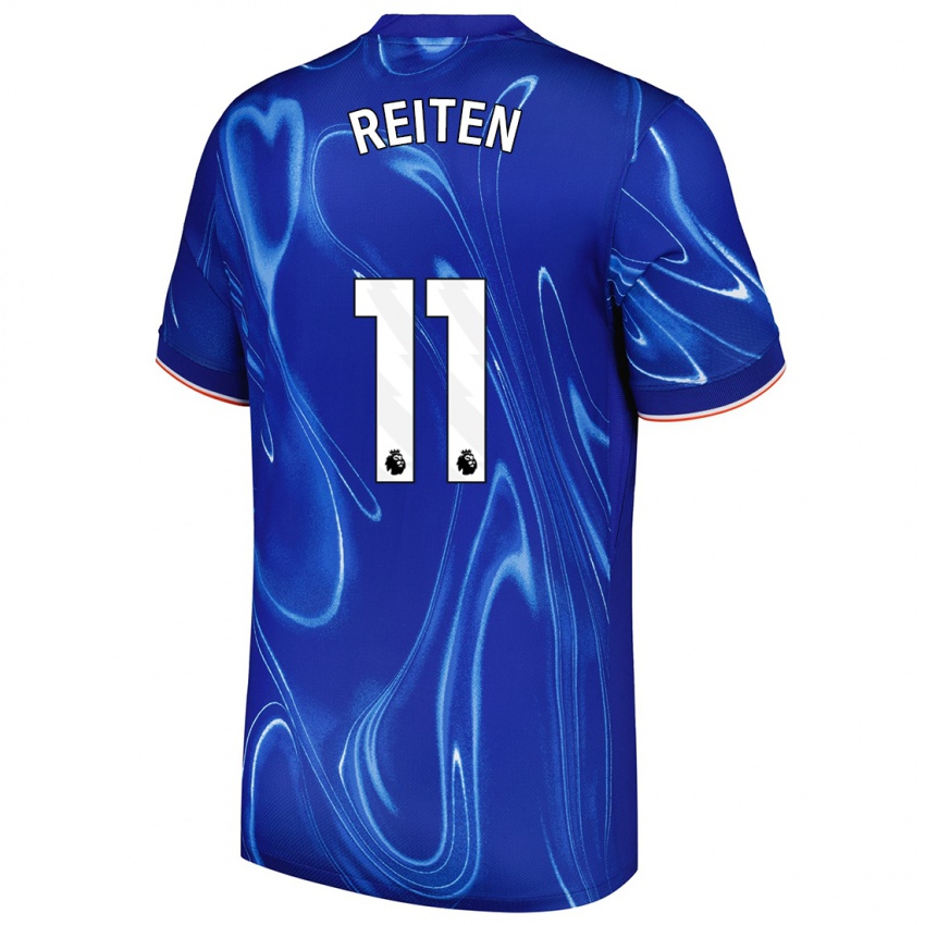 Kinder Guro Reiten #11 Blau Weiß Heimtrikot Trikot 2024/25 T-Shirt