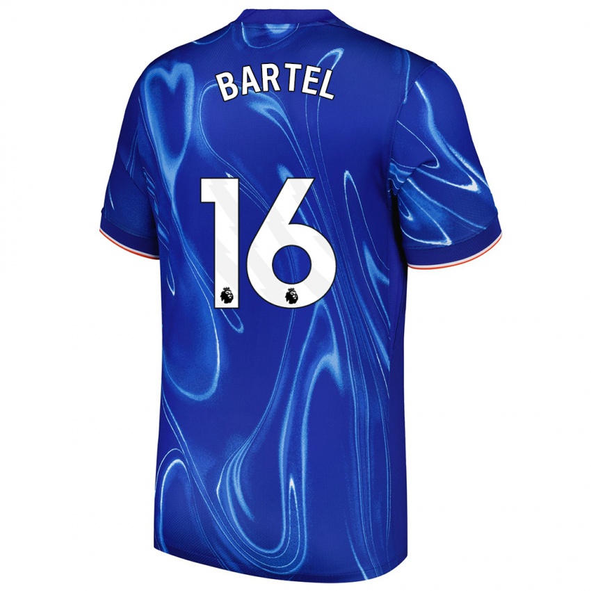 Kinder Júlia Bartel #16 Blau Weiß Heimtrikot Trikot 2024/25 T-Shirt