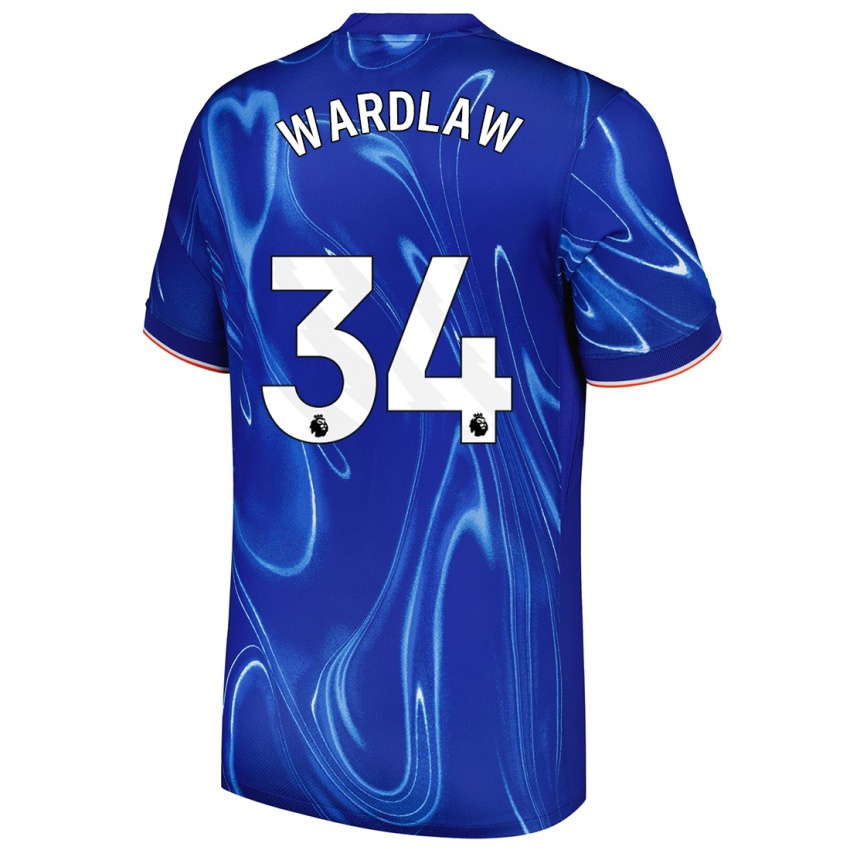 Kinder Charlotte Wardlaw #34 Blau Weiß Heimtrikot Trikot 2024/25 T-Shirt