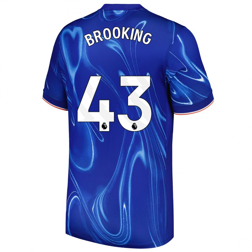 Kinder Josh Brooking #43 Blau Weiß Heimtrikot Trikot 2024/25 T-Shirt