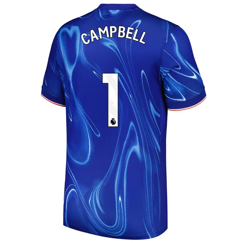 Kinder Luke Campbell #1 Blau Weiß Heimtrikot Trikot 2024/25 T-Shirt